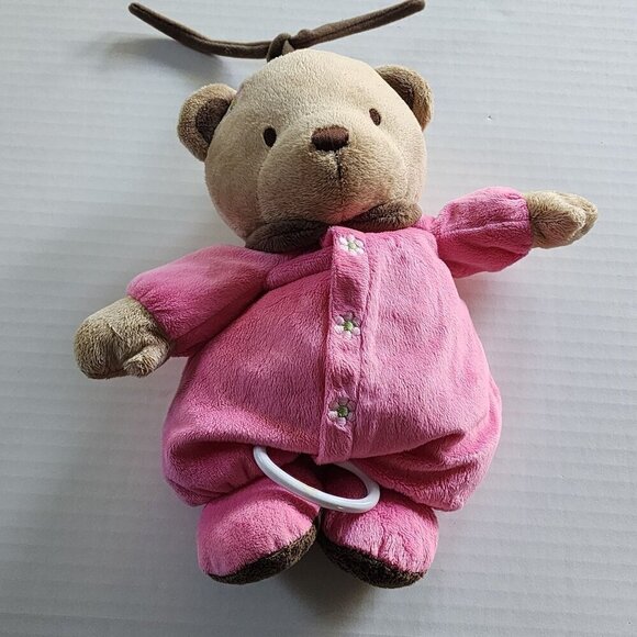 Carter's Pink bear musical pull toy Rock a bye baby - Picture 1 of 7